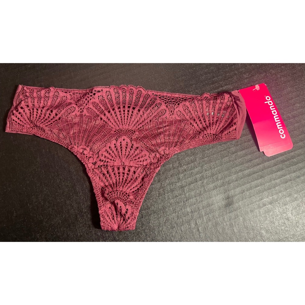 Commando Butter and Lace Burgundy Thong‎ Size XS MSRP $42 - Picture 3 of 9
